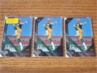 Lot of three Jordy Nelson rookie cards Packers
