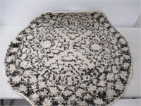 4' Diana Round Floor Rug, Off-White, Model: