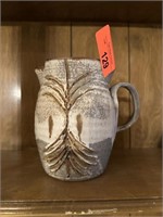 HANDMADE SIGNED DELWAIDE POTTERY PITCHER PANTEGO