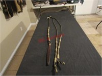 Leather Reins with Raw Hide Buttons