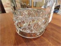 antique glass spooner 6"