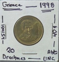 Uncirculated 1998 Greek coin