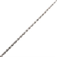 26" Rope Link Chain Necklace Sterling Silver