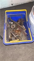 2 bins of steels parts and more