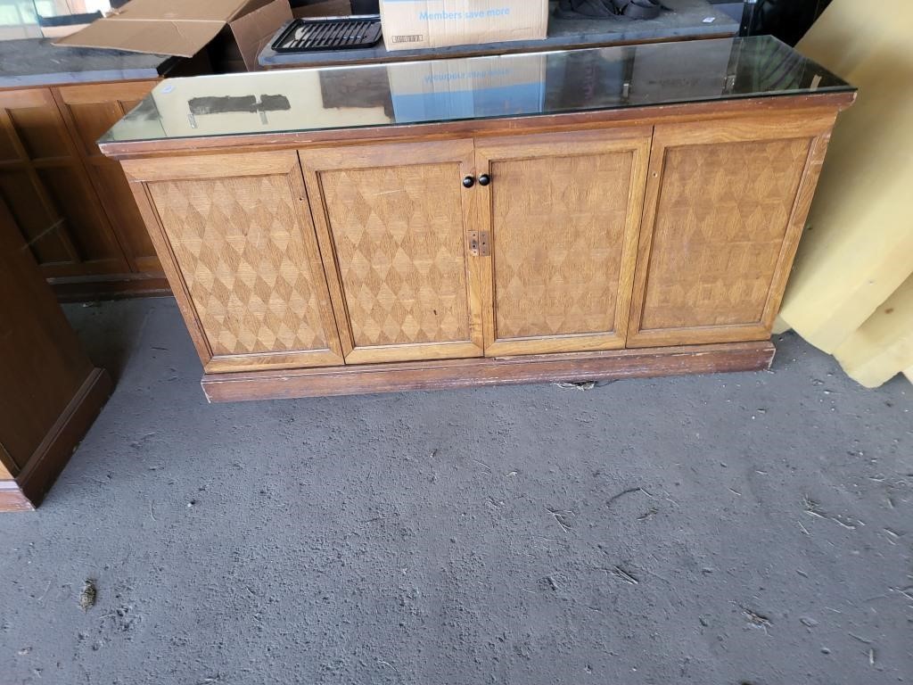 Credenza 68in. Long glass top