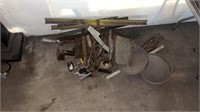 Lot of assortment of steel, piping, and more