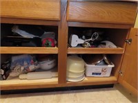 Cabinet contents.