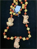 36 “  3 PIGS NECKLACE