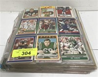44 PAGES OF MISC YEARS FOOTBALL CARDS