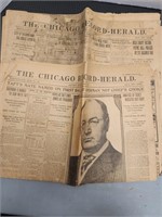 1908 and 1909 newspapers