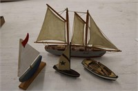 Wooden boats decorative