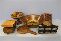 Assorted Wood Decorations & Collectibles