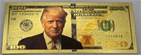 (KC) 2009 24k Gold $100 Donald Trump Bill