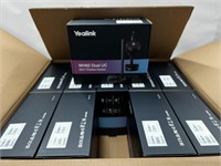 $2500 Lot of 10 Yealink WH62 Dual UC Headsets NEW