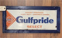 "Gulfpride" Double-Sided Metal Sign in Wood Frame