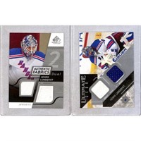 (2) Henrik Lundquist Game Used Jersey Cards