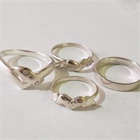 $120 Silver Lot Of 4 Ring