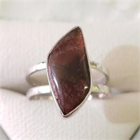 $160 Silver Canadian Ammolite Ring
