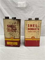 Shell Two stroke & Donax B gallon tins