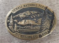 Solid Brass Denali National Park Belt Buckle