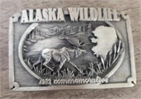Alaska Wildlife Moose Belt Buckle