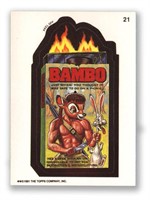 1991 Topps Wacky Packages Bambo Rambo First Blood