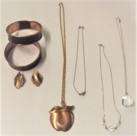 Copper, Crystal,Plastic Jewelry