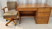 Very Nice Students Wood Desk With Chair