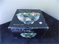 box Containing 2 Lead Crystal Salad Bowl + Dollies