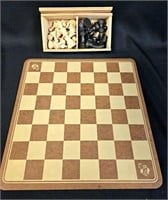 Chess Board by Lowe and Pieces in Box Complete