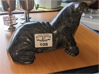 Large Walrus Soapstone carving