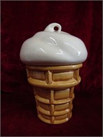 Large Ice cream cone cookie jar.
