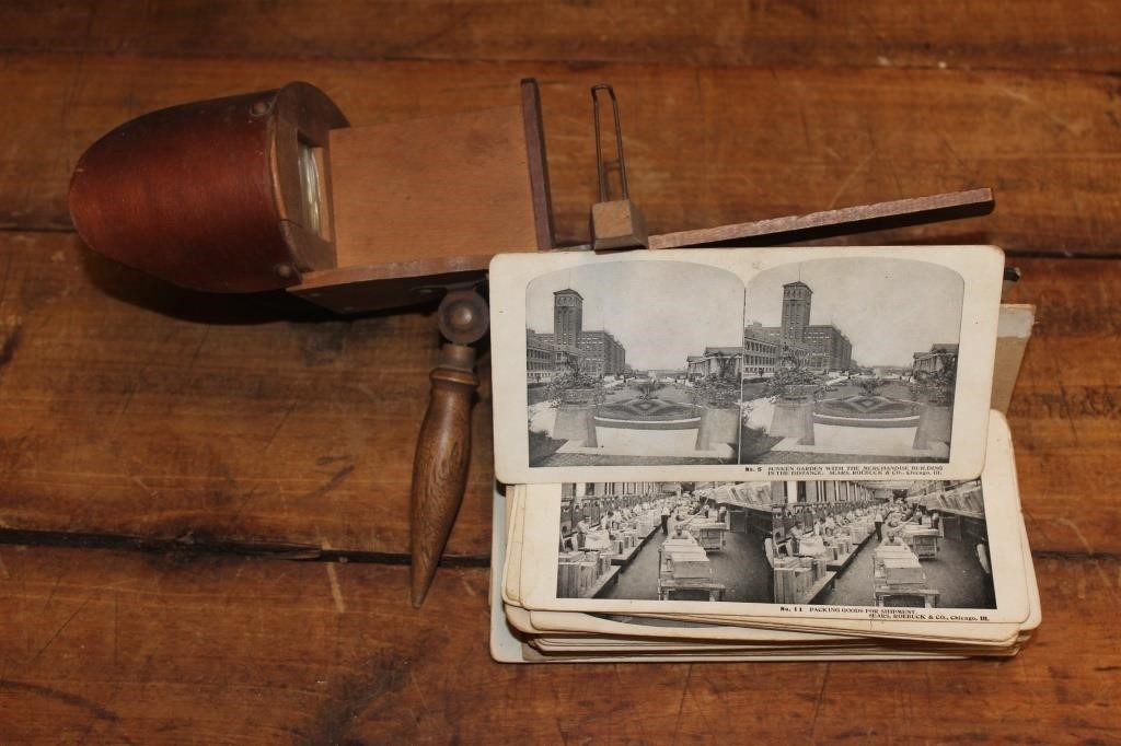 Antique stereoscope w/ Sears Roebuck co and R
