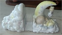 Precious Moments Baby angels bookends