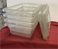 4 cambro HD food storage containers with