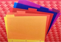 30 NEW Packs Pen+gear Vibrant Color 5-Tab Dividers