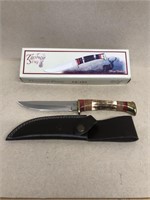 Trophy stag knife with sheath