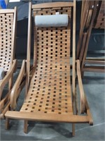 Sunbrella Wood Woven Foldable Beach Chair