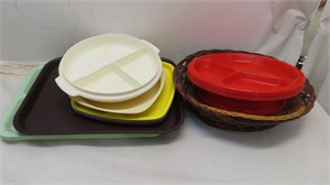 divided plates, kitchen ware