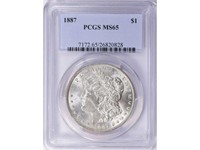 1887 Morgan Silver Dollar PCGS MS-65