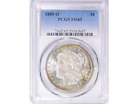 1885-O Morgan Silver Dollar PCGS MS-65 (Toned)