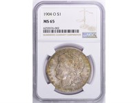1904-O Morgan Silver Dollar NGC MS-65 (Toned)
