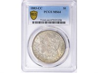1883-CC Morgan Silver Dollar PCGS MS-64 (Toned)