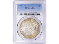 1884-O Morgan Silver Dollar PCGS MS-65 (Toned)