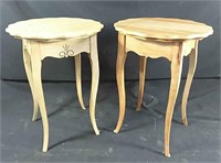 2 Handcrafted pie crust top stands 18"h