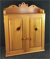Handcrafted pine wall cabinet 19x5x23"h