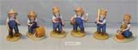 6 VINTAGE DENIM DAYS FIGURINES