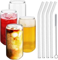 brimley 20z Can Shaped Beer Drinking Glasses Set