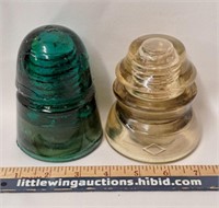 Vintage Glass Electrical Insulators-DOMINION