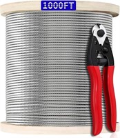 1000FT 1/8" T316 Stainless Steel Cable